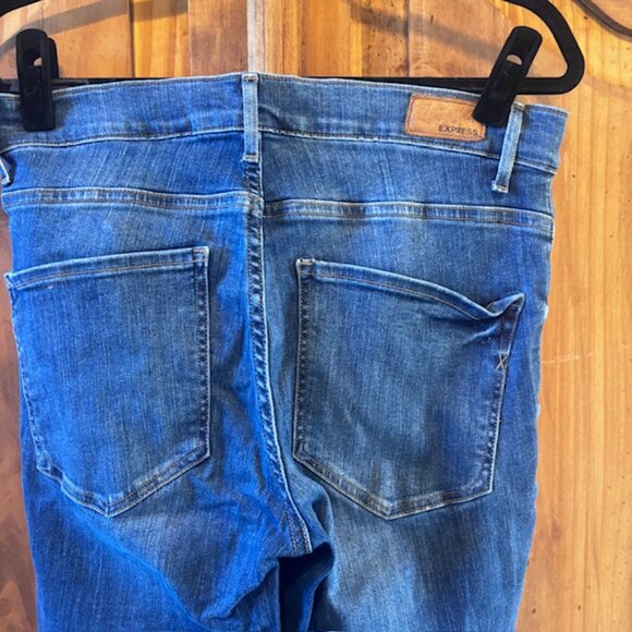 Express Stretch Cropped High Rise Jeans - Size 10R - Picture 4 of 9